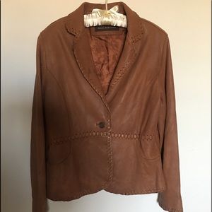 🤎 Butter soft brown leather jacket L 🤎